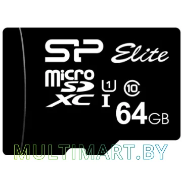 Карта памяти Silicon-Power microSDXC Elite UHS-1 (Class 10) 64 GB (SP064GBSTXBU1V10-SP)